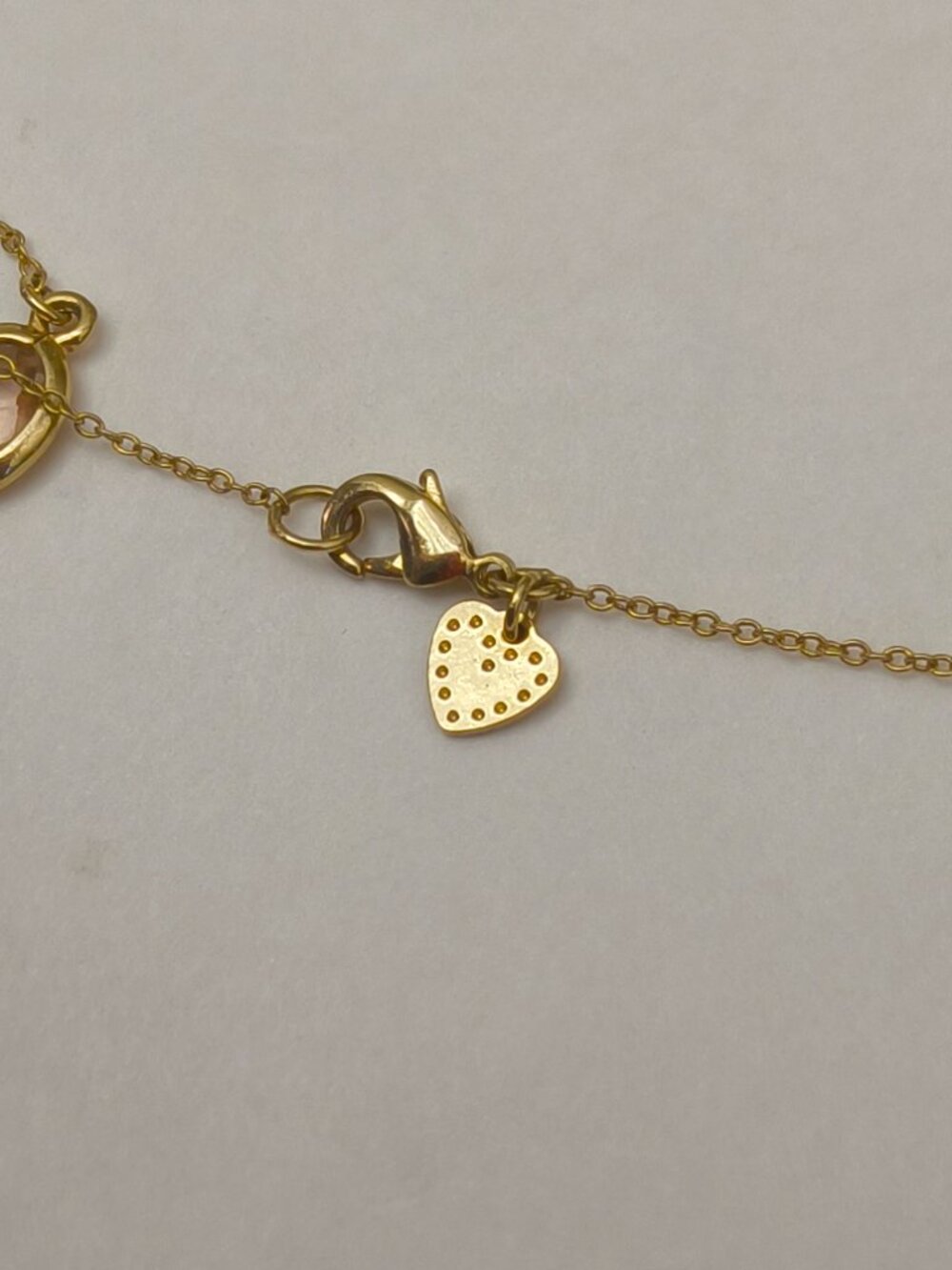 Delicate Rhinestone & Faceted Pink Stone Chain - Picture 10 of 11